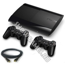 Sony PlayStation 3 Super Slim 500Gb + 2-ой Dualshock 3 + кабель HDMI - пуль - Б/У