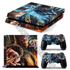 Виниловая наклейка PS4 "Мортал Комбат X"