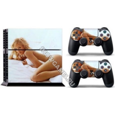 Виниловая наклейка PS4 (Девушка)