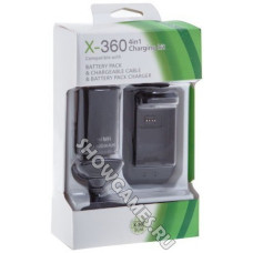 Набор Xbox 360 Charging Kit 3в1 (аккумулятор + кабель зарядки + зарядное устройство) 