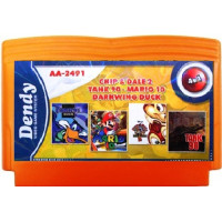 Сборник игр 8 Бит [4 в 1] - Darkwin Duck/Chip and Dale 2/Tank 90/Mario 10