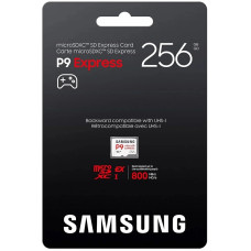 Карта памяти MicroSD Samsung P9 Express 256GB для Nintendo Switch 2 (800 MB/s)