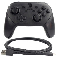 Геймпад беспроводной Nintendo Switch Pro Controller Black (аналог)