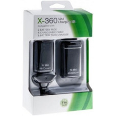 Зарядный комплект 4в1 для Xbox 360: 2 аккумулятора, кабель и зарядное устройство