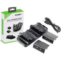 Зарядная станция Xbox One S Dual Charging Dock + АКБ 300 mAh (2шт) (DOBE TYX-532)