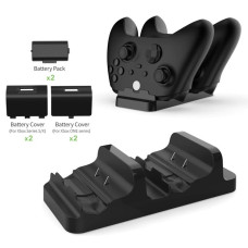 Зарядная станция для 2-x геймпадов + 2 аккумулятора 800mAh DOBE (TYX-532X) (Xbox One/Series X/S) Зарядная станция для 2-x геймпадов + 2 аккумулятора 800mAh DOBE (TYX-532X) (Xbox One/Series X/S)