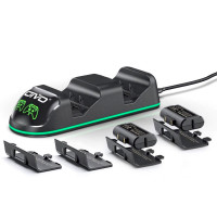 Зарядная станция для 2-x геймпадов + 2 аккумулятора 1300mAh OIVO (IV-X131) (Xbox One/Series X/S) Зарядная станция для 2-x геймпадов + 2 аккумулятора 1300mAh OIVO (IV-X131) (Xbox One/Series X/S)