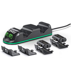 Зарядная станция для 2-x геймпадов + 2 аккумулятора 1300mAh OIVO (IV-X131) (Xbox One/Series X/S) Зарядная станция для 2-x геймпадов + 2 аккумулятора 1300mAh OIVO (IV-X131) (Xbox One/Series X/S)
