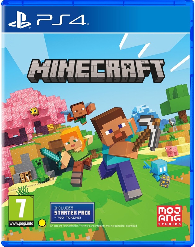 Minecraft (Стартовый набор + 700 жетонов) (PS4, русская версия)