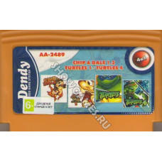 Сборник игр 8 Бит [4 в 1] - Chip & Dale 1 / Chip & Dale 2 / Turtles 1 / Turtles 4