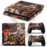 Наклейка виниловая PS4 God of War