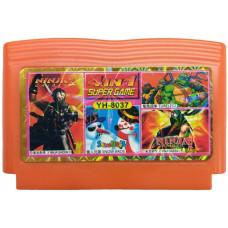 Сборник игр 8 Бит [4 в 1] Ninja Gaiden 2, 3 / Snow Brother / Turtles 2