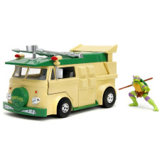 Модель Машинки Hollywood Rides 1:24 с Фигуркой 2.75" Черепашки-ниндзя HWR Party Wagon 34529