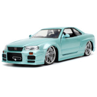 Модель Машинки Форсаж 1:24 FF 2002 Nissan Skyline GT-R (R34) (32608)