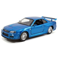 Модель Машинки Форсаж 1:32 FF 2002 Nissan Skyline GTR R34-Blue (97185)