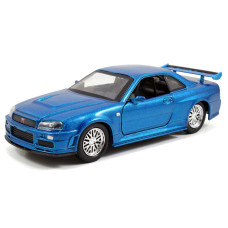 Модель Машинки Форсаж 1:32 FF 2002 Nissan Skyline GTR R34-Blue (97185)