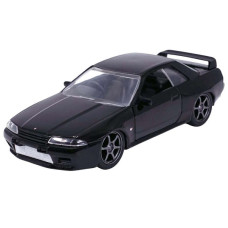 Металлическая модель машинки Jada Fast & Furious: 1989 Nissan Skyline GT-R R32 — Glossy Black (1:32)