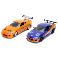 Набор металлических машинок Jada Toys «Форсаж» (Fast & Furious Legacy Series) 1:32 — 2001 Nissan Silvia S15 и Brian's Toyota Supra (34254)