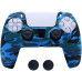 Чехол силиконовый для геймпада DualSense PS5 камуфляж + 2 накладки на стики