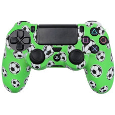 Силиконовый чехол для джойстика Dualshock 4 (футбол белый/зелёный)