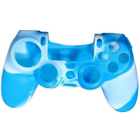 Силиконовый чехол для джойстика Dualshock 4 (камуфляж синий/белый)