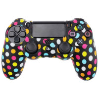 Силиконовый чехол для джойстика Dualshock 4 (конфетти цветной)